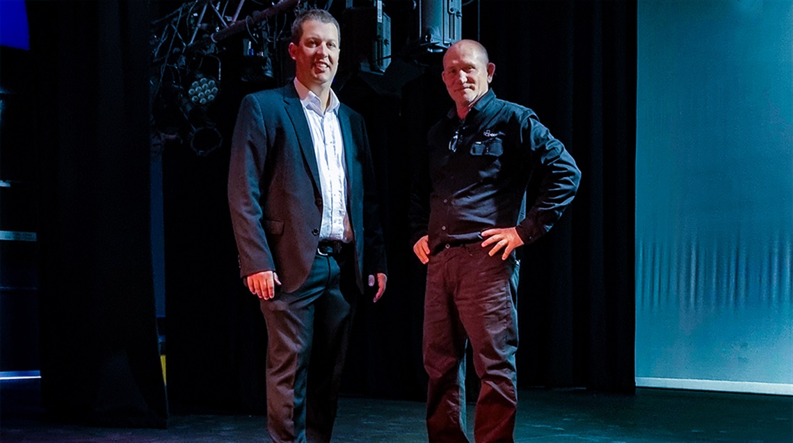 Image of Cessnock City Mayor Cr Jay Suvaal with CPAC's Operations Team Leader John Zeder