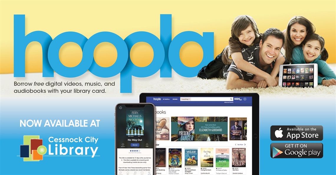 Hoopla Digital is now available to Cessnock City Libraries members
