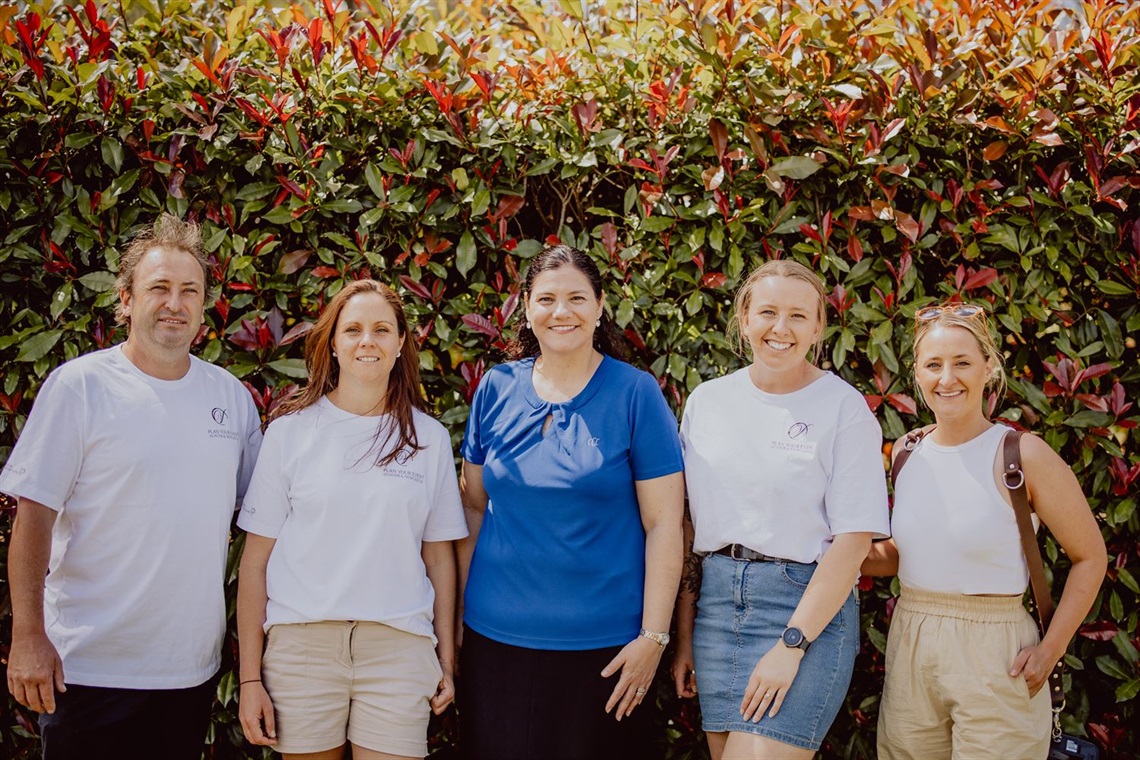 Photo (left to right): Matt Bentley, Director - Powerful Perceptions; Rachel Fraser, Director - Powerful Perceptions; Alena Pople, Economic Development Officer - Cessnock City Council; Hannah Bird, Graphic Designer - Powerful Perceptions, Gabby Butcher, Photographer - Writing with Light