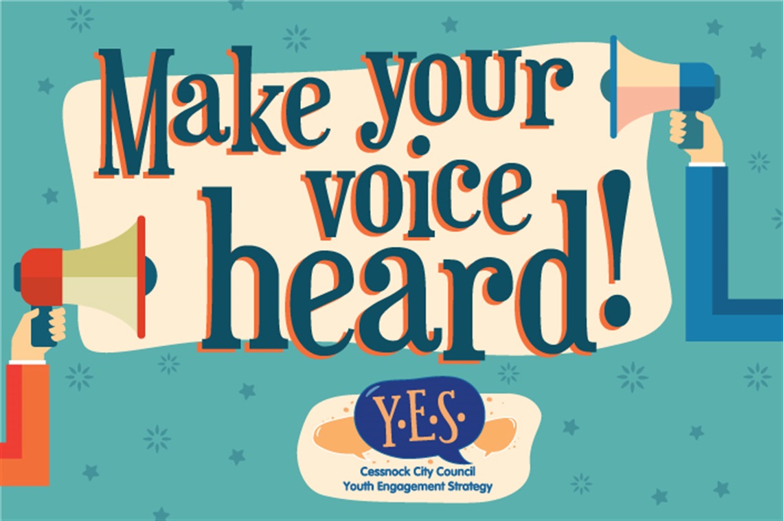 Image of a graphic with the words 'Make your voice heard'