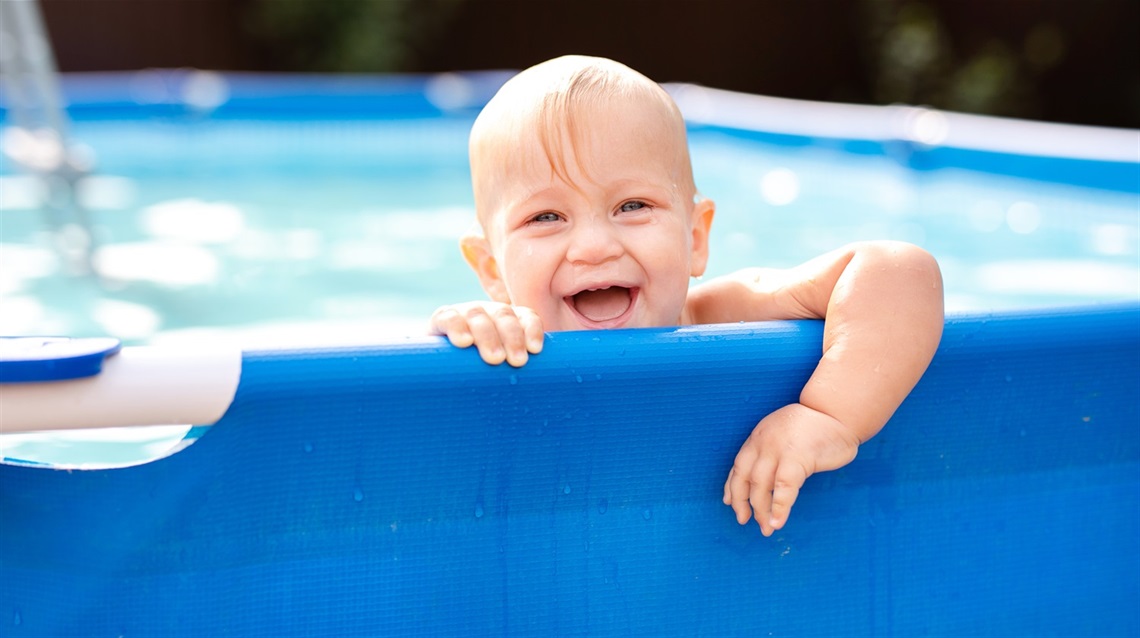 Baby in pool