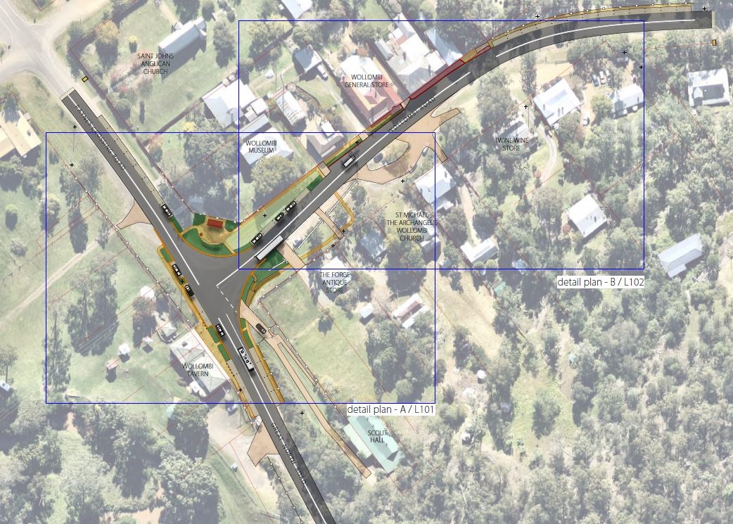 Wollombi Road Wollombi Intersection Upgrade site plan