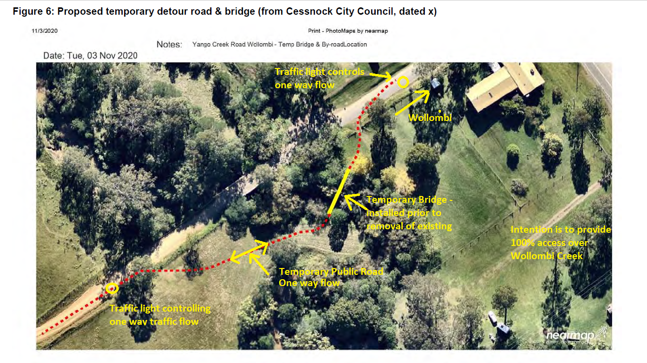 Yango Creek Bridge - access and traffic during works.PNG