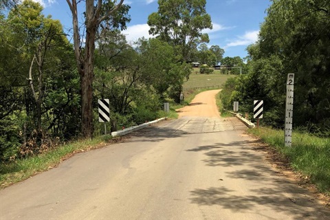 Photo of existing Yango Creek Road Bridge