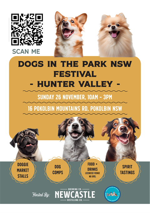 Dogs in the park NSW Hunter Valley Cessnock City Council