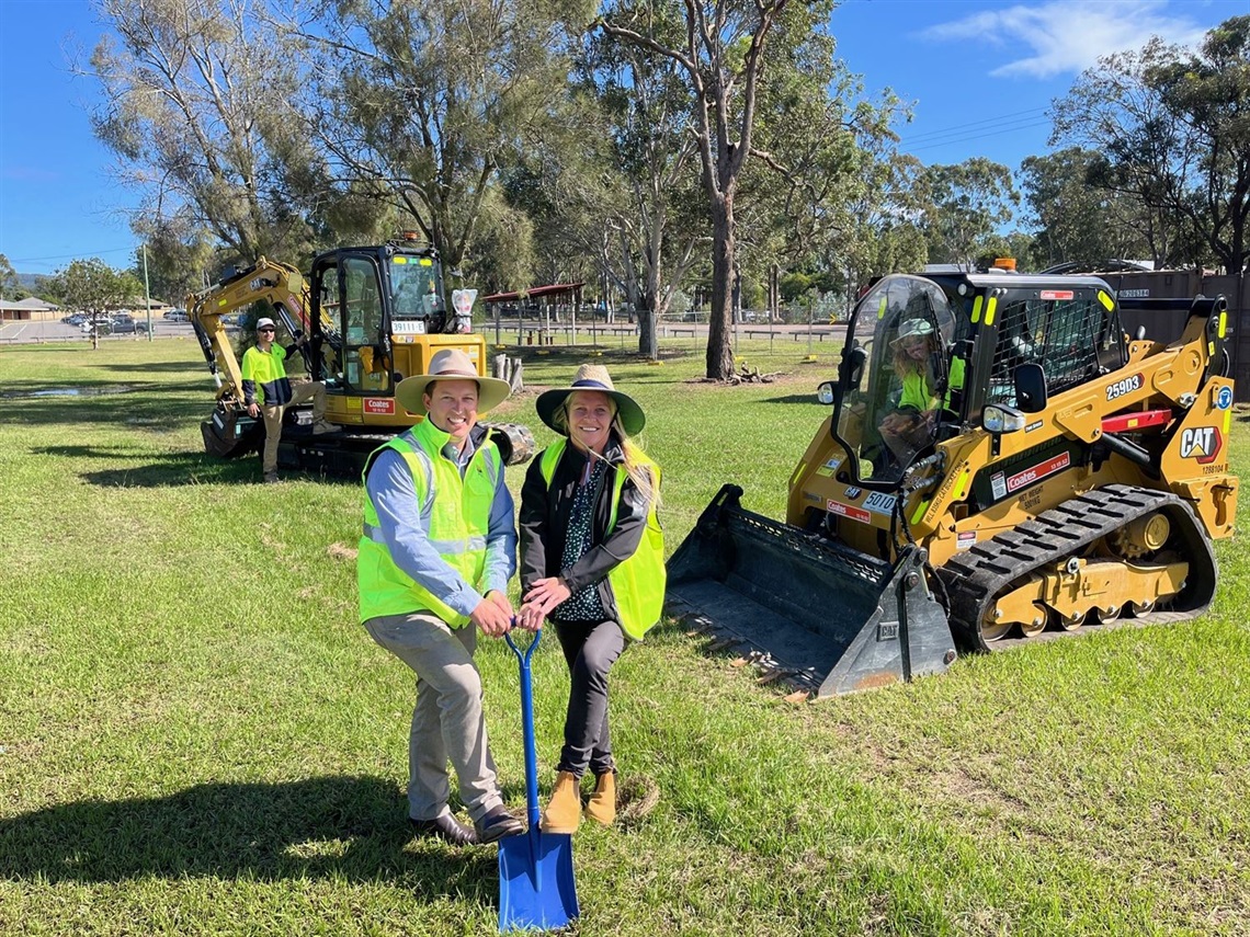 Cessnock City Mayor Jay Suvall and Council's Open Space and Community Facilities Manager Kate Harris.jpg