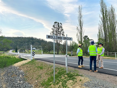 Shiva, Paul and Abid at Watagan Creek Bridge 1.jpg